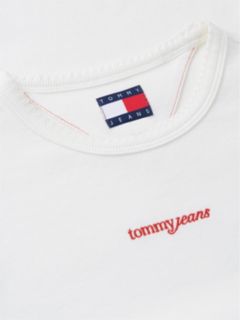 Logo Ribbed Slim T-Shirt — White 6