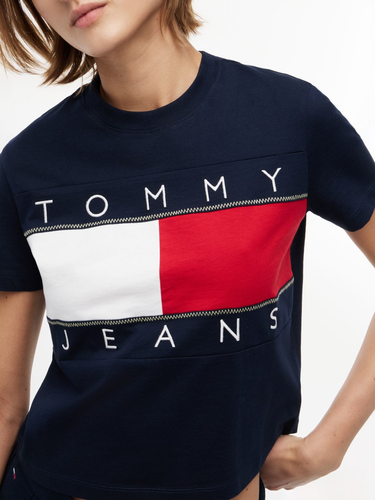 Tommy Flag T-Shirt — Blue