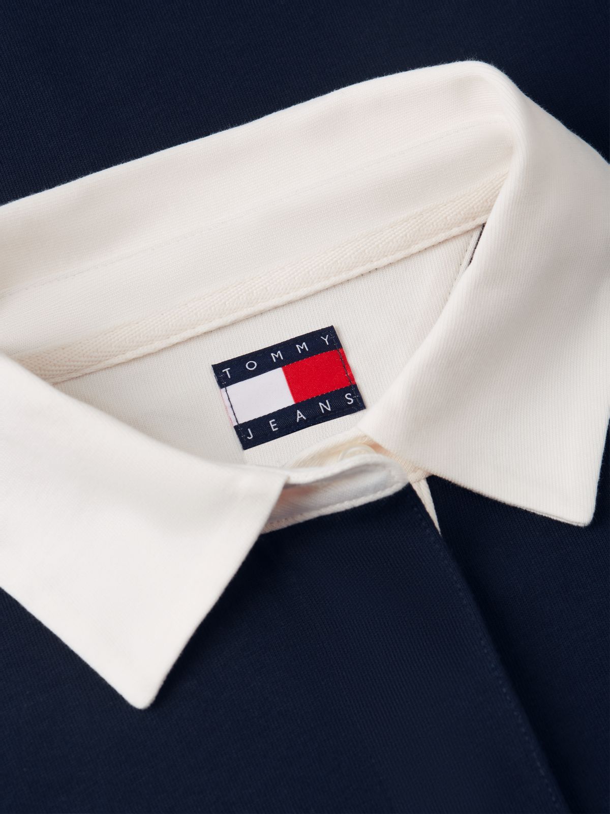 Tommy Flag Jersey Oversized Rugby Shirt — Blue