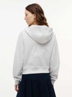 Boxy Sueded Terry Zip-Thru Hoody — Grey 4