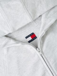 Boxy Sueded Terry Zip-Thru Hoody — Grey 6
