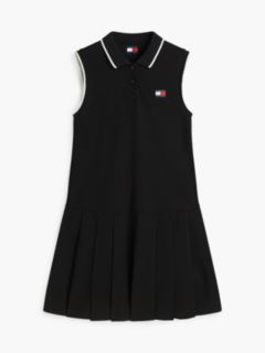 Tommy Badge Pique Mini Polo Dress — Black 5