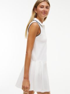 Tommy Badge Pique Mini Polo Dress — White 3
