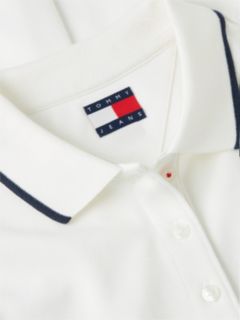 Tommy Badge Pique Mini Polo Dress — White 6