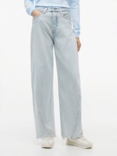 Ella High Rise Barrel Twisted Seam Jeans — Blue 2