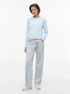Ella High Rise Barrel Twisted Seam Jeans — Blue 1