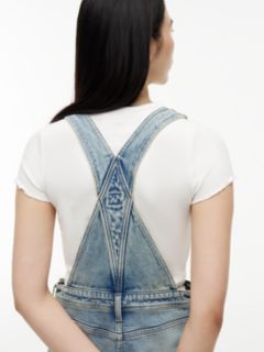 Vintage Denim Mini Dungaree Dress — Blue 2