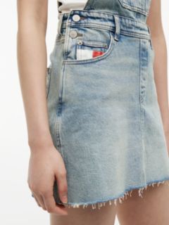 Vintage Denim Mini Dungaree Dress — Blue 3