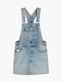 Vintage Denim Mini Dungaree Dress — Blue 5