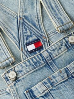 Vintage Denim Mini Dungaree Dress — Blue 6