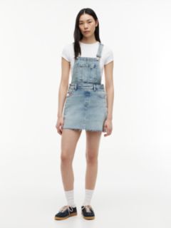 Vintage Denim Mini Dungaree Dress — Blue 1