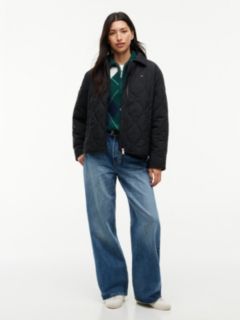 Water Repellent Quilted Relaxed Jacket — Black 2
