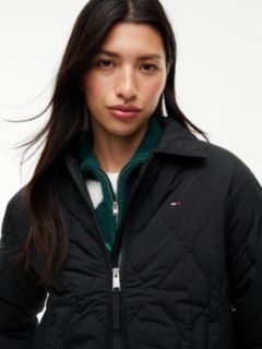 Water Repellent Quilted Relaxed Jacket — Black 3
