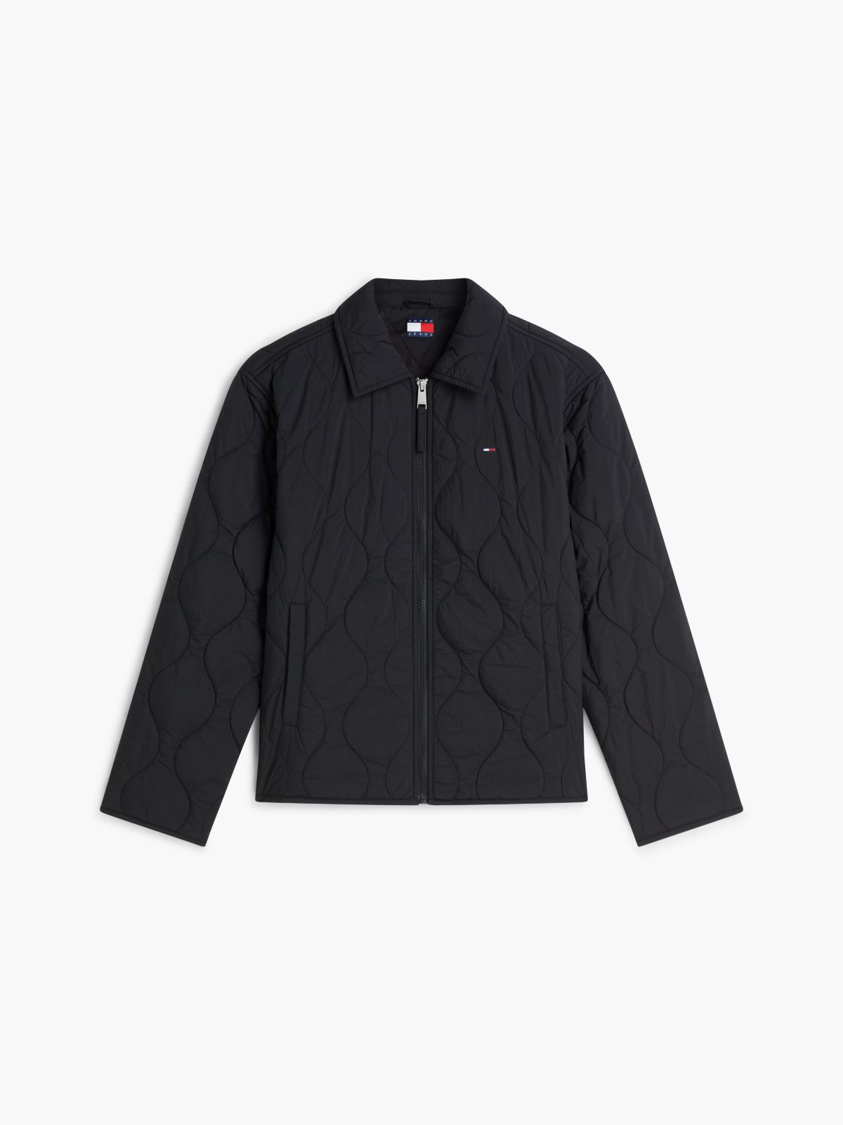 Water Repellent Quilted Relaxed Jacket — Black