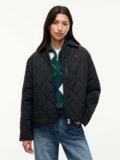 Water Repellent Quilted Relaxed Jacket — Black 1