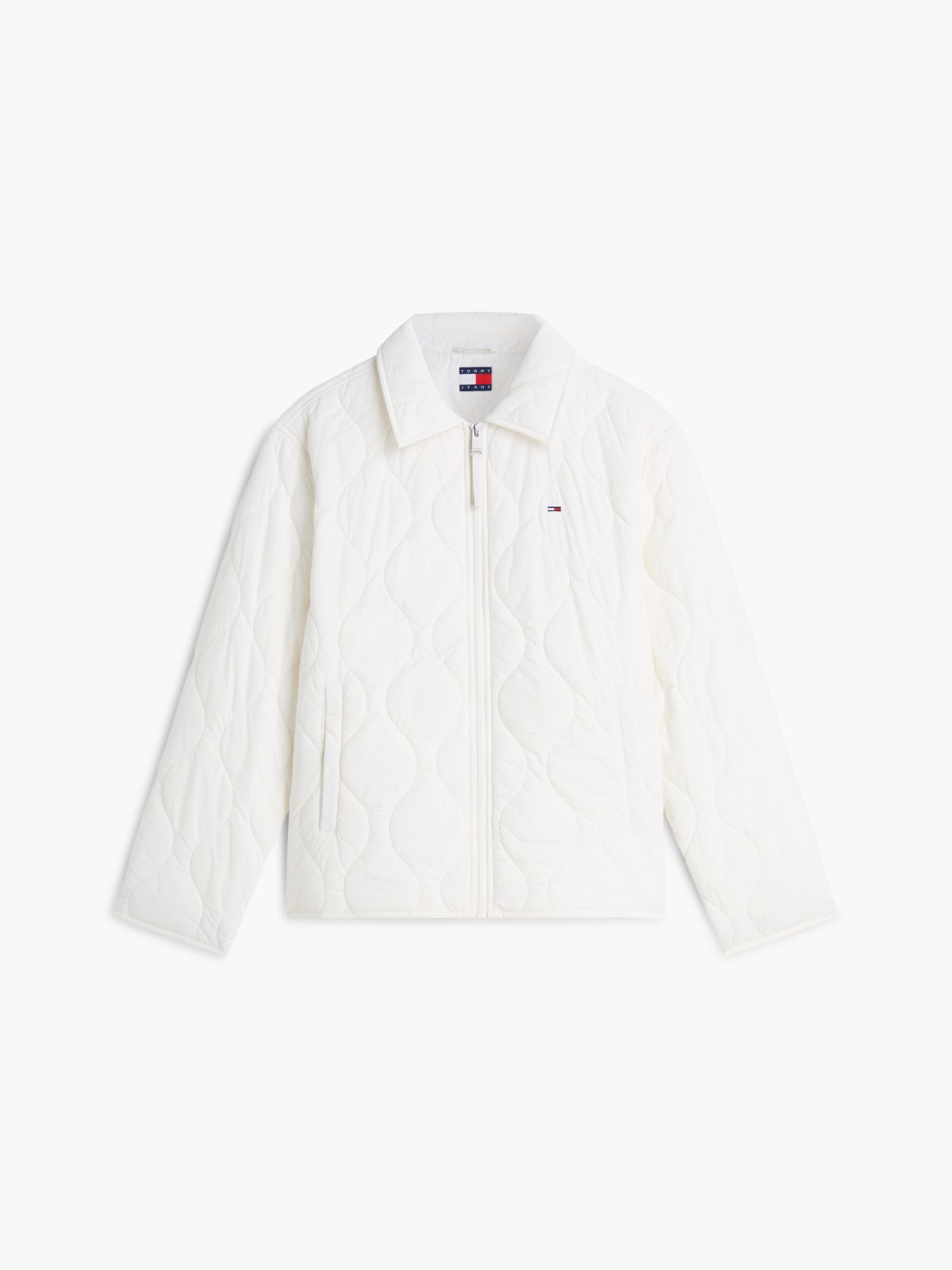 Water Repellent Quilted Relaxed Jacket — White