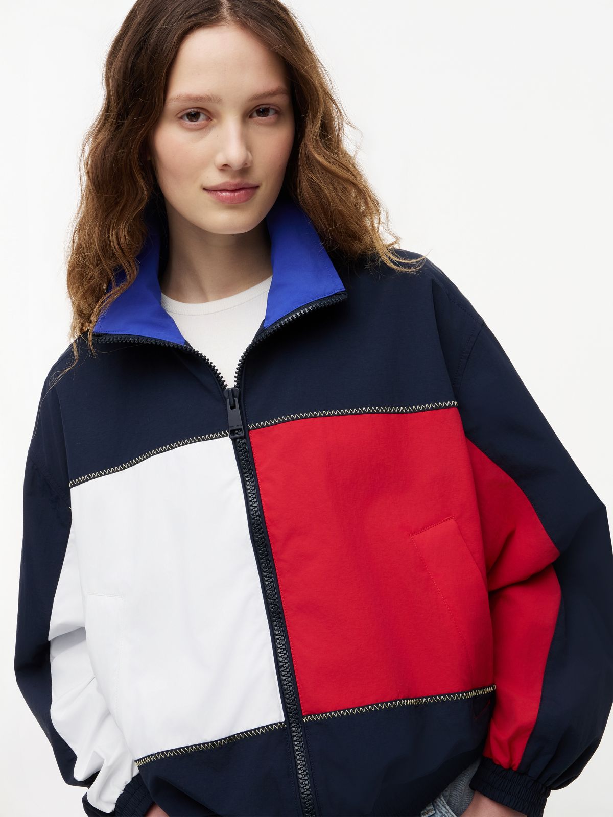 Back Logo Regatta Oversized Windbreaker — Blue