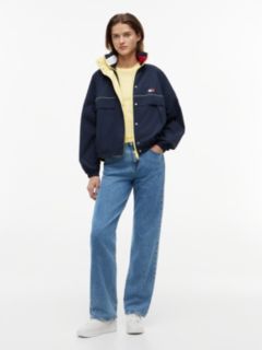 Water Resistant Oversized Regatta Windbreaker — Blue 2