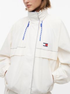 Water Resistant Oversized Regatta Windbreaker — White 3