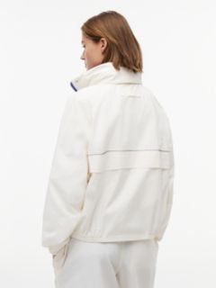Water Resistant Oversized Regatta Windbreaker — White 5