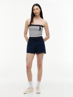Gold-Tone Button Knit Extra Slim Bandeau — Blue 2
