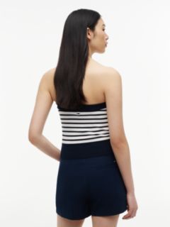 Gold-Tone Button Knit Extra Slim Bandeau — Blue 4