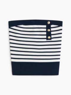 Gold-Tone Button Knit Extra Slim Bandeau — Blue 5