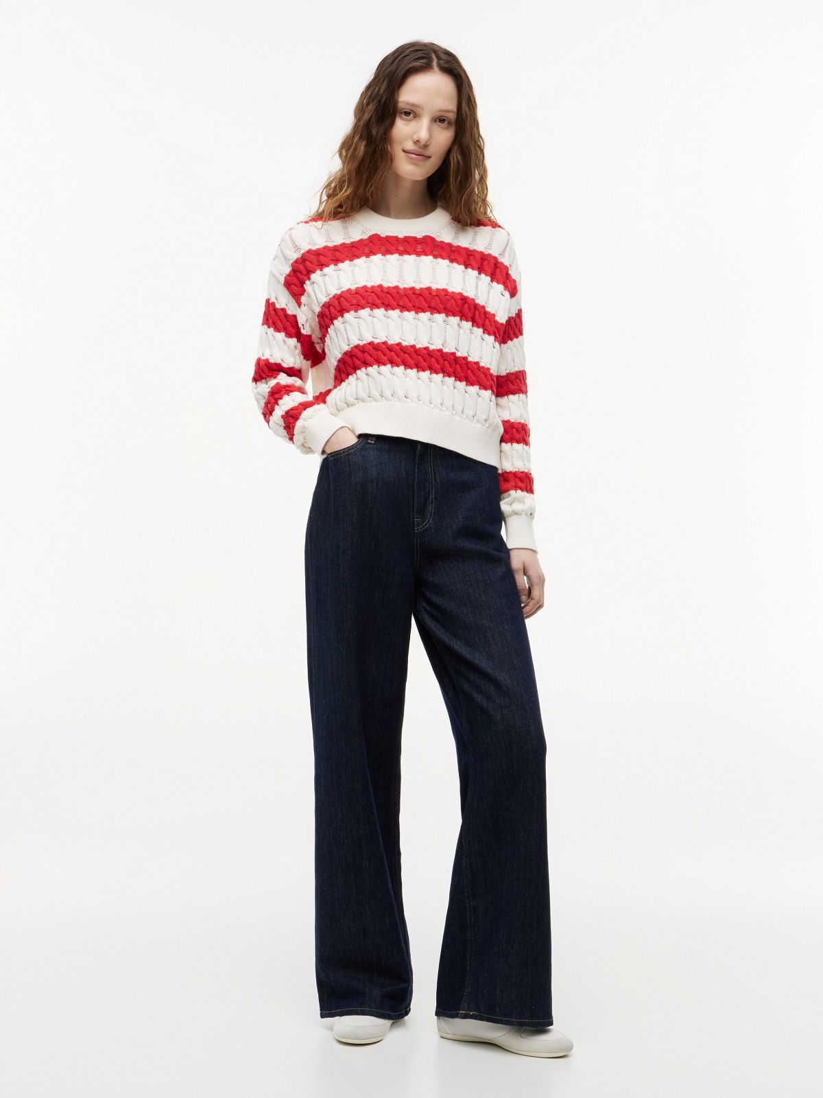 Loose Cable Knit Jumper — Multi