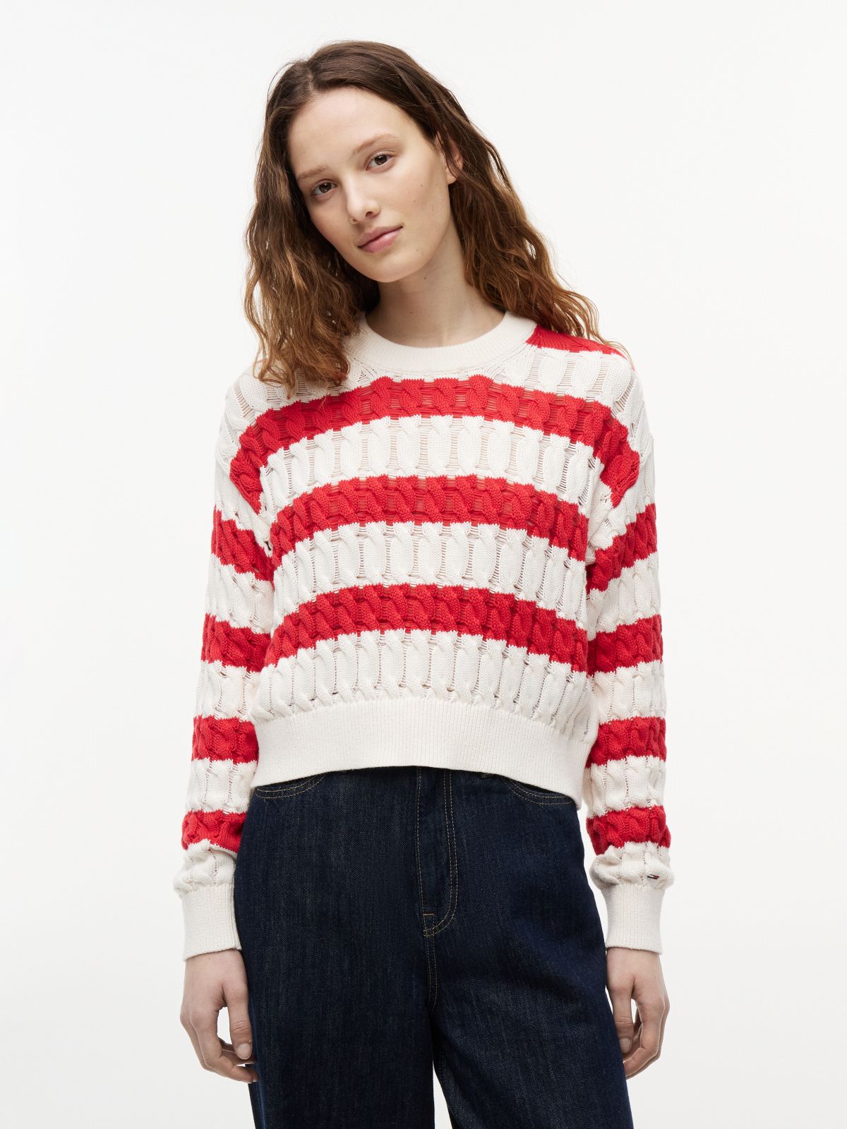 Loose Cable Knit Jumper — Multi