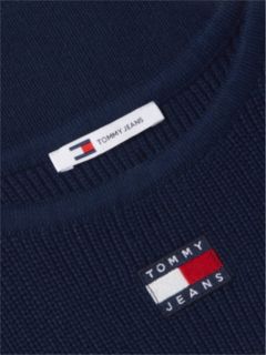 Tommy Badge Stripe Knit Tank Top — Blue 6