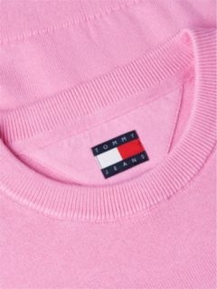 Tommy Flag Crew Neck Jumper — Pink 6