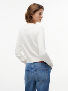 Tommy Flag Crew Neck Jumper — Beige 4