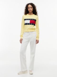 Tommy Flag Crew Neck Jumper — Yellow 2