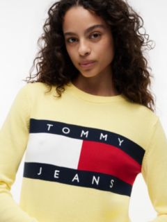 Tommy Flag Crew Neck Jumper — Yellow 3