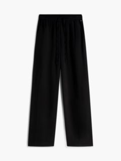 Crinkle Textured Loose Trousers — Black 5