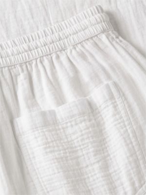 pantalon ample à texture froissée blanc pour femmes tommy jeans