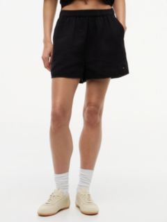 Crinkle Textured Relaxed Shorts — Black 2