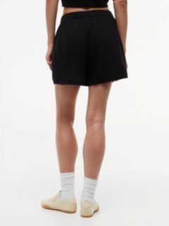 Crinkle Textured Relaxed Shorts — Black 4