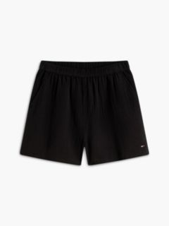 Crinkle Textured Relaxed Shorts — Black 5