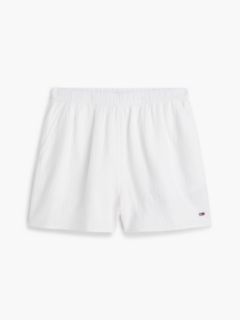 Crinkle Textured Relaxed Shorts — White 5
