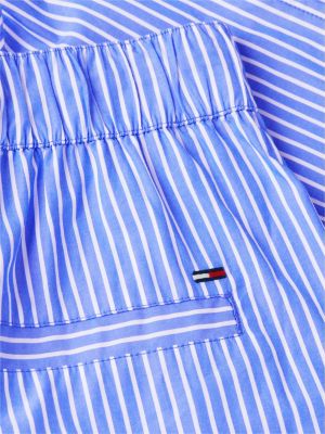 shorts larghi in popeline blu da donne tommy jeans