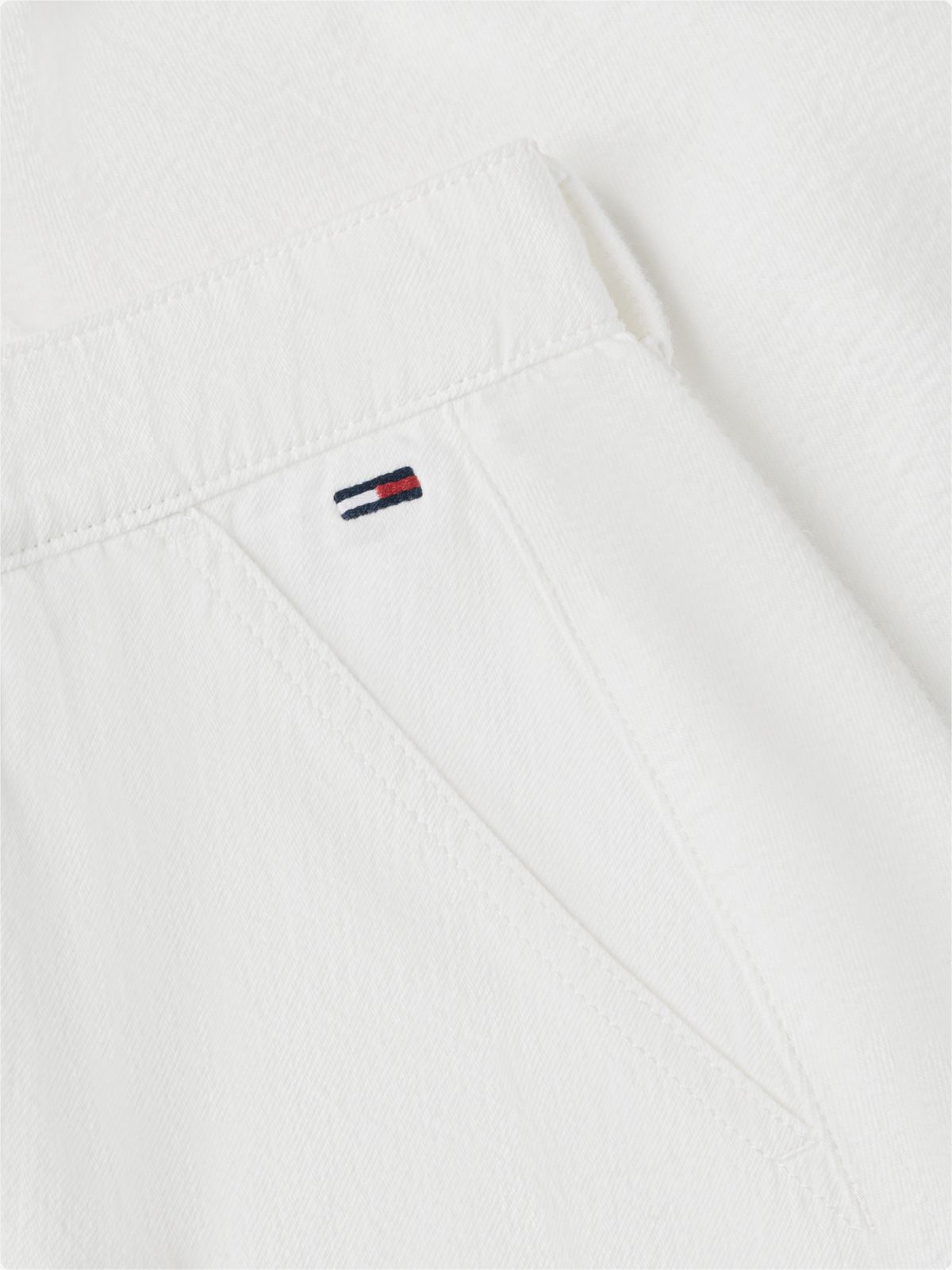 Textured Twill Pleated Flared Mini Skirt — White