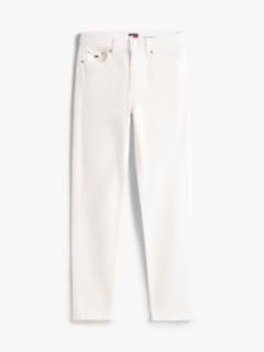 Lucy Mid Rise Slim White Jeans — White 5