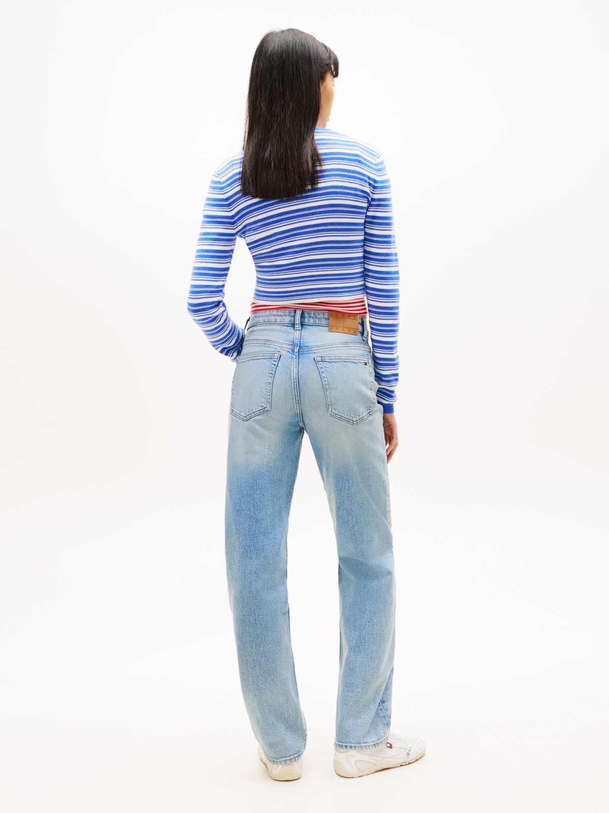 Kira Mid Rise Straight Jeans — Blue
