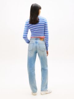 Kira Mid Rise Straight Jeans — Blue 4
