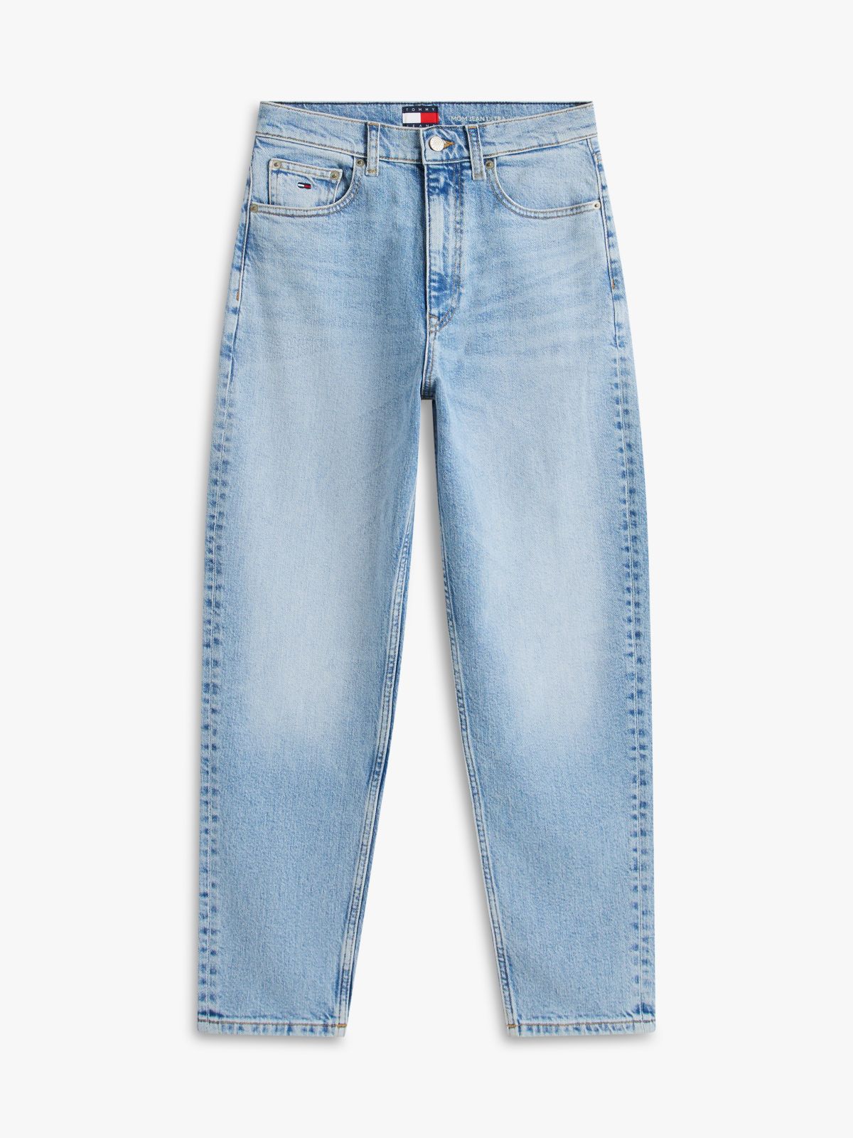 Mom High Rise Tapered Jeans — Blue