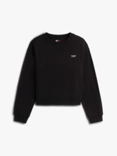 Athleisure Metallic Logo Relaxed Sweatshirt — Black 5