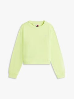 Athleisure Metallic Logo Relaxed Sweatshirt — Green 5