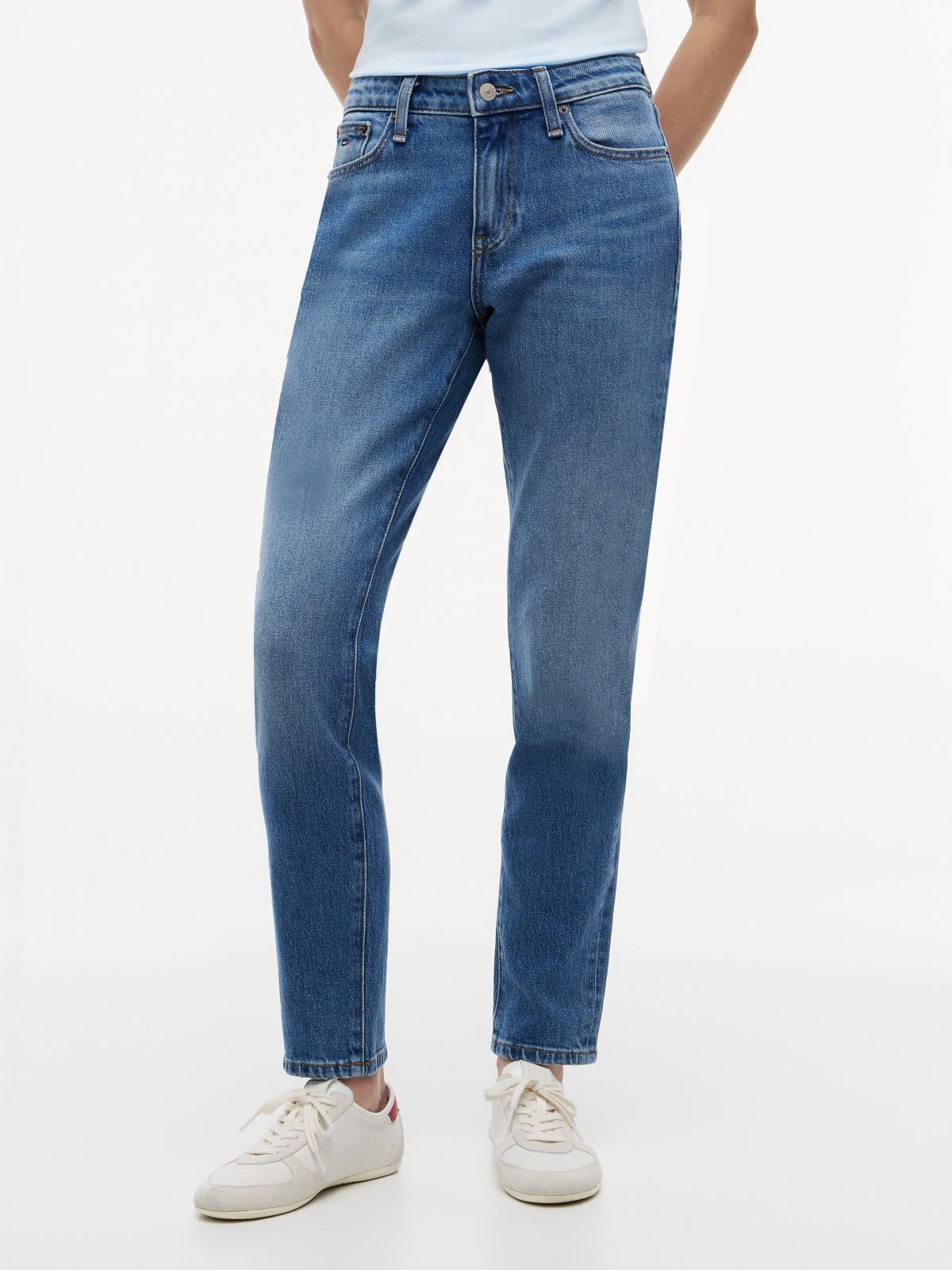 Lucy Mid Rise Slim Jeans — Blue