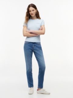 Lucy Mid Rise Slim Jeans — Blue 1